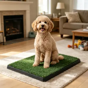 Toilette intérieure pour chien 51x63cm avec gazon artificiel