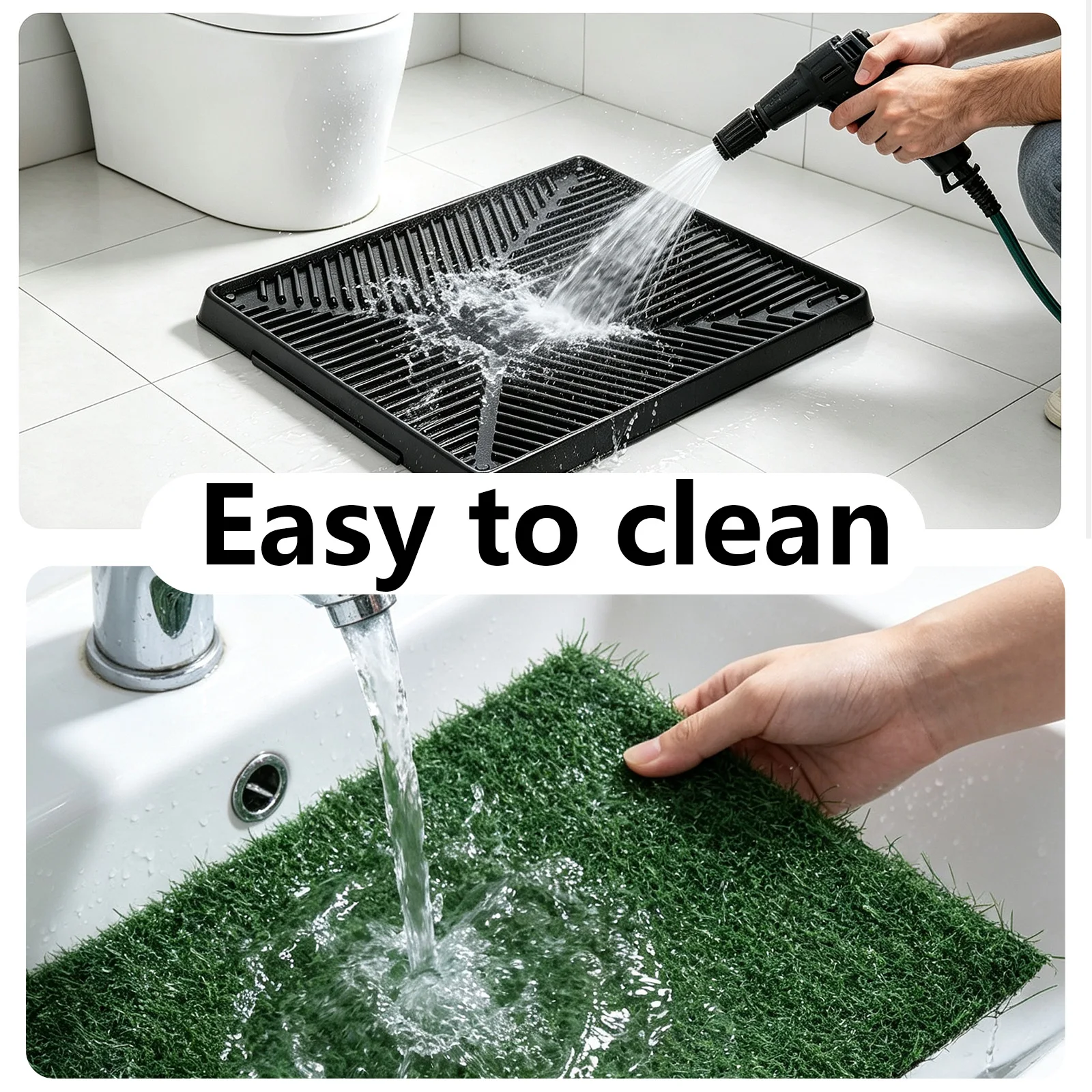 Toilette intérieure pour chien 51x63cm avec gazon artificiel – Image 4