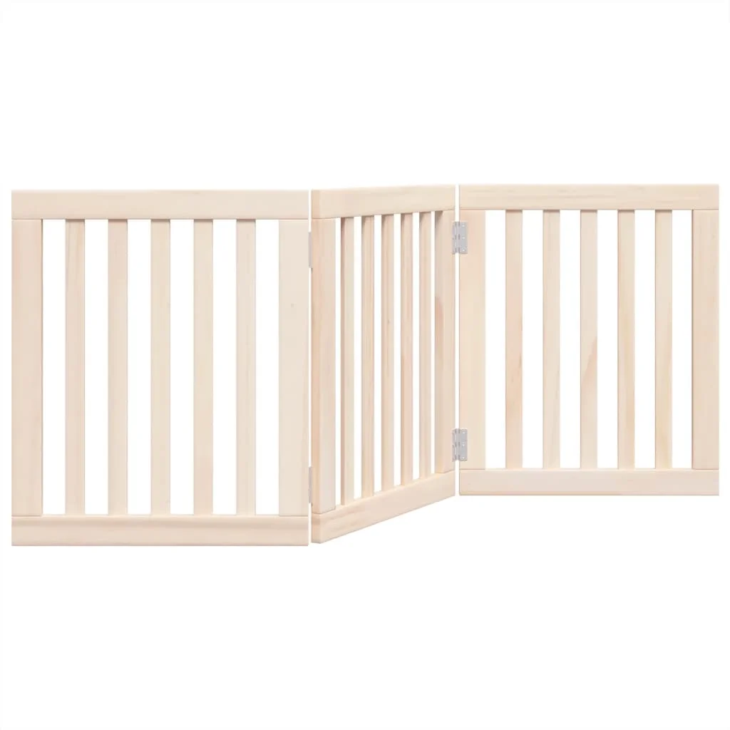 Parc pliant pour chien 3 panneaux en bois, 150 cm – Image 2
