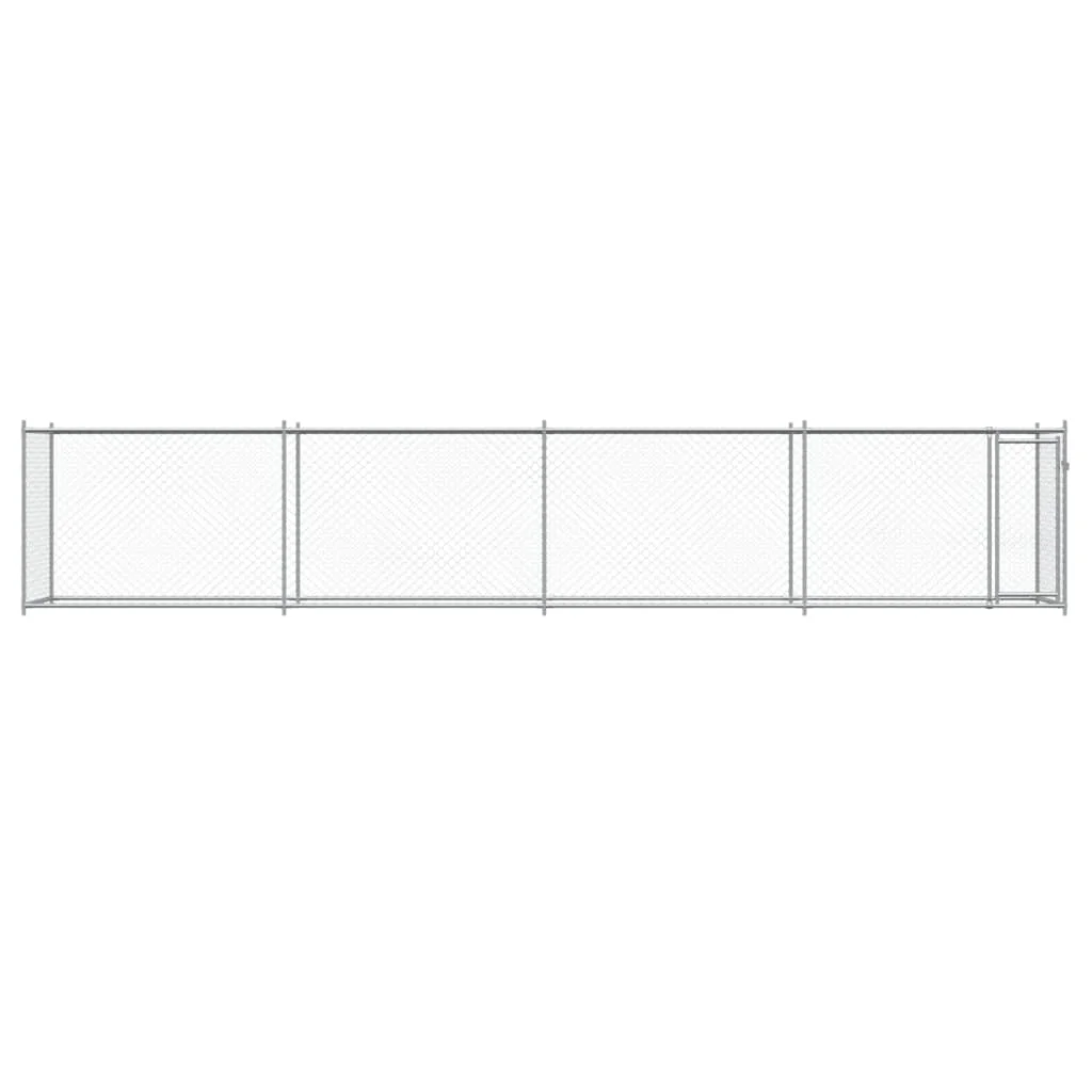 Parc de jardin pliable pour chien, acier galvanisé gris 8x2x1,5m – Image 4