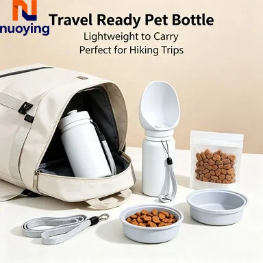 Bouteille d'eau portable pliable avec gamelle pour chien – Image 4