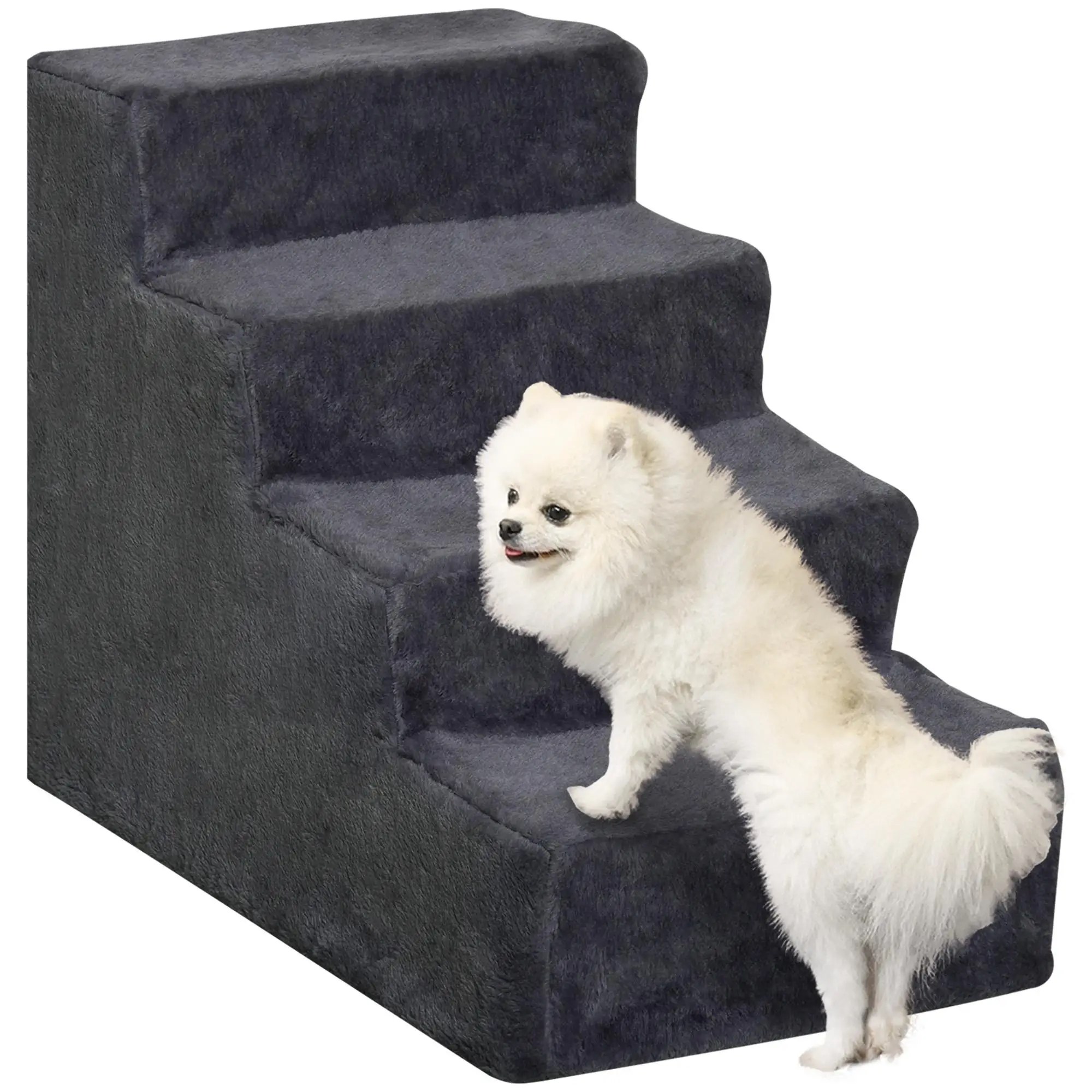 Escalier 4 marches housse peluche lavable pour chien – Image 3