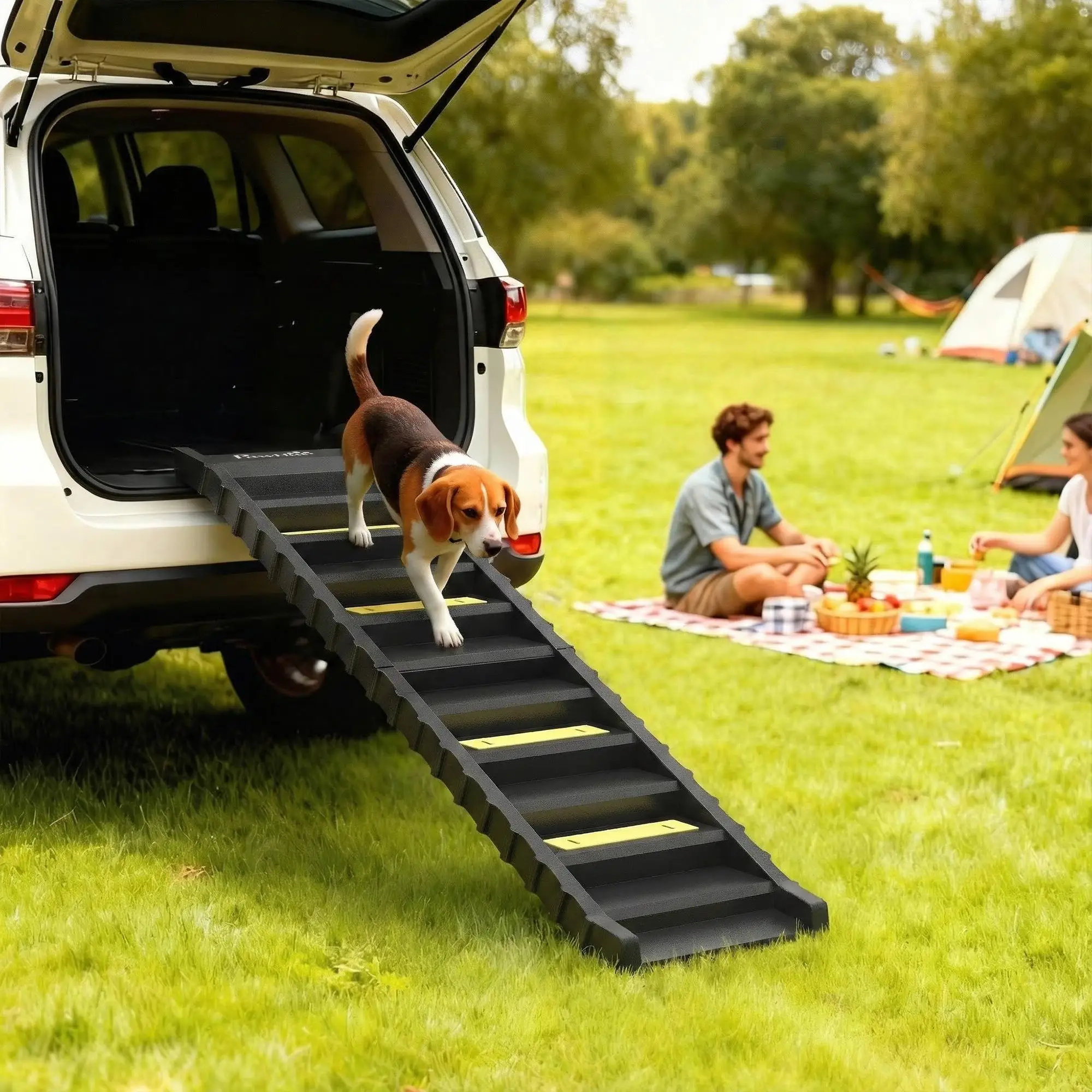 Escalier pliant pour chien, 154 cm, 10 niveaux, capacité 68 kg – Image 4