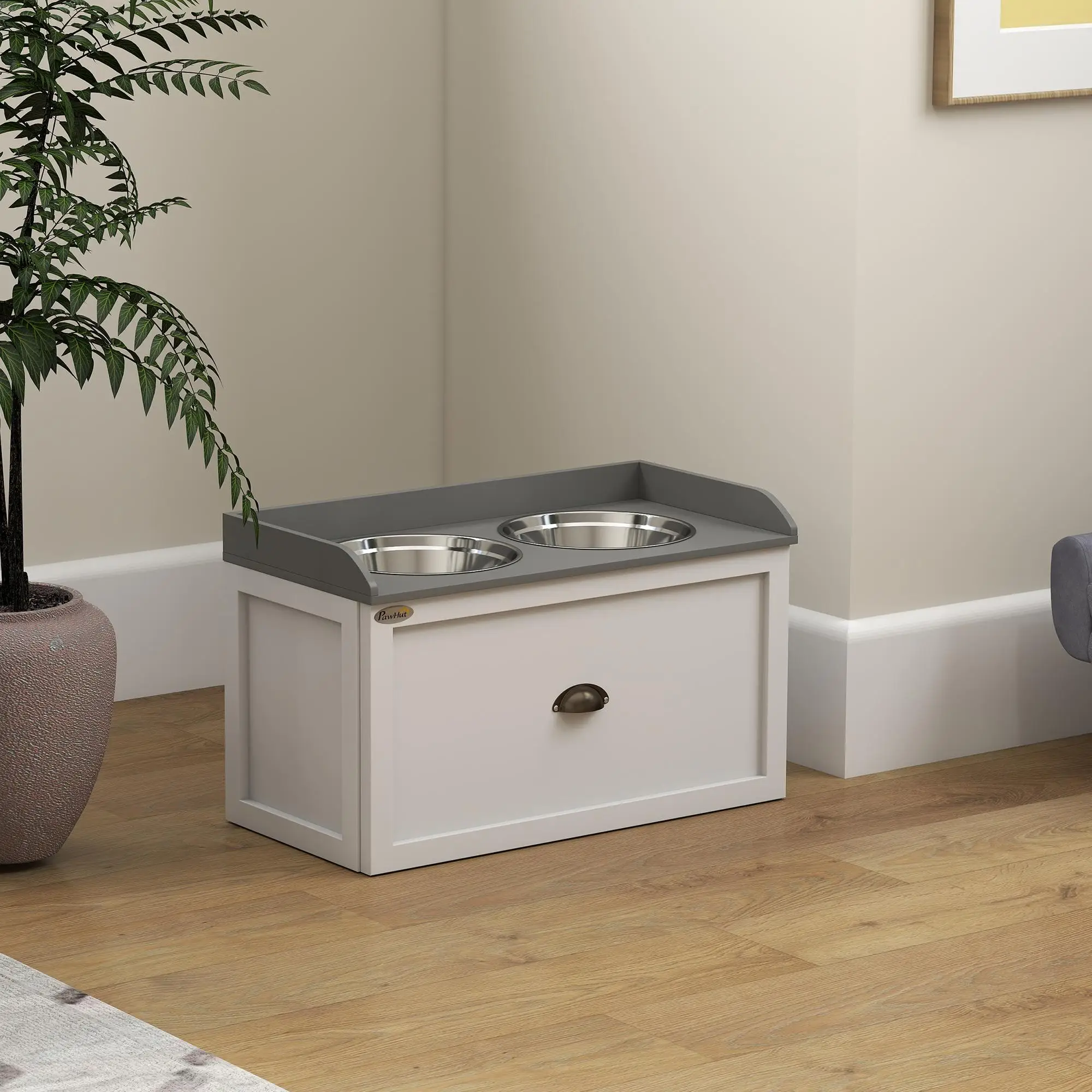 Mangeoire surélevée réglable pour grands chiens avec bols inox – Image 4