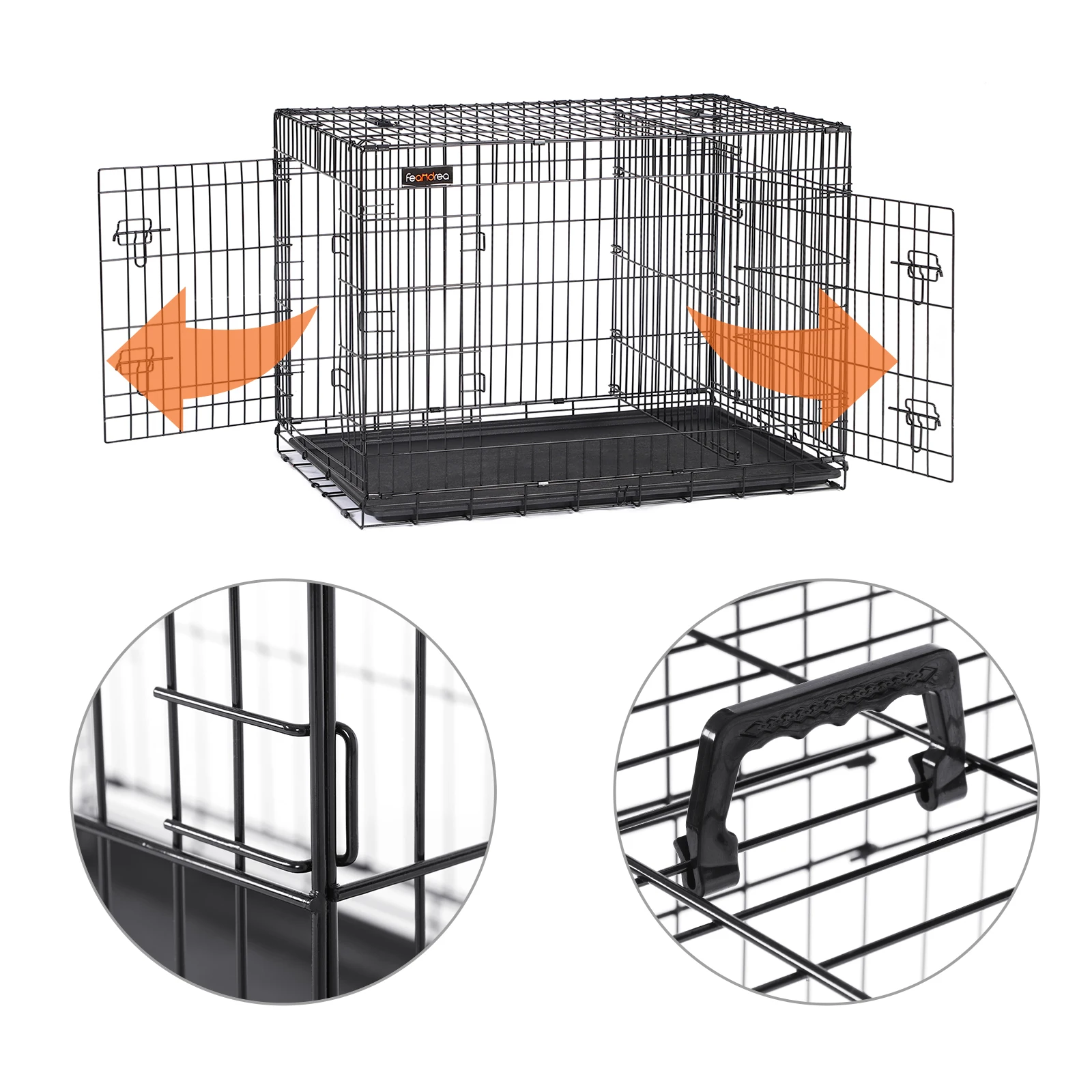 Grande cage pliable deux portes pour chien, taille XXL – Image 2