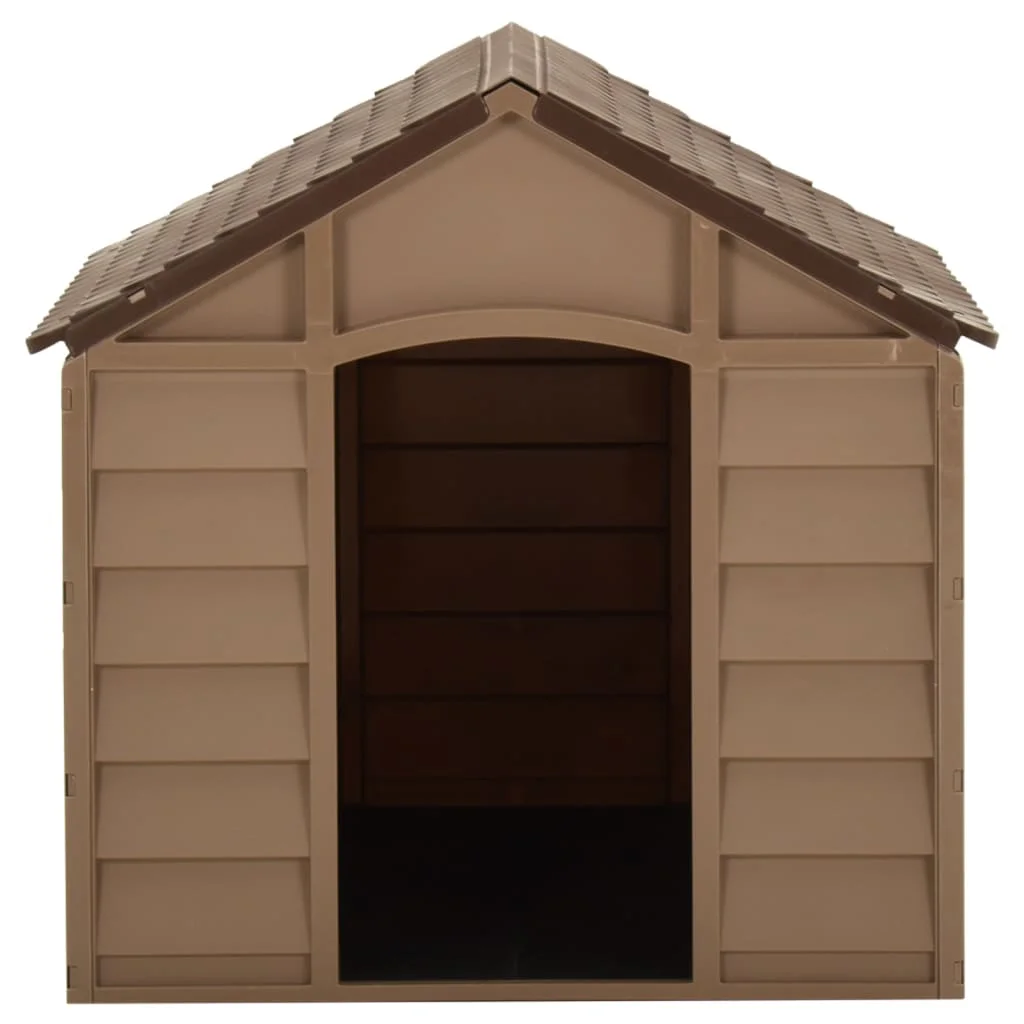 Maison pour chien marron en polypropylène, 71x71x68 cm – Image 2