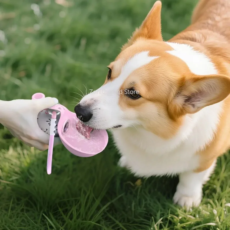 Bouteille d'eau portable avec gamelle intégrée pour petit chien – Image 2