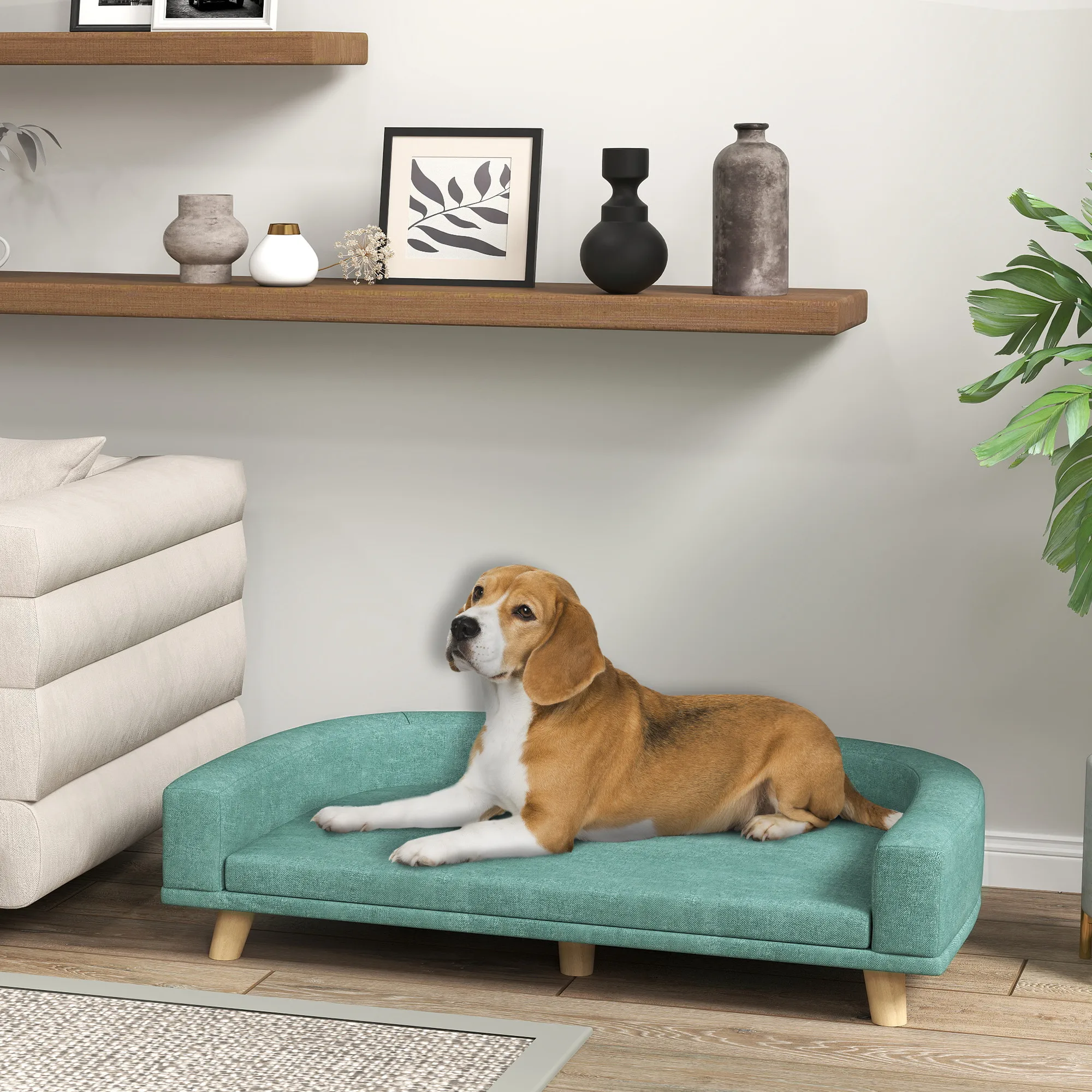 Canapé-lit moelleux pour chien avec coussin lavable – Image 2