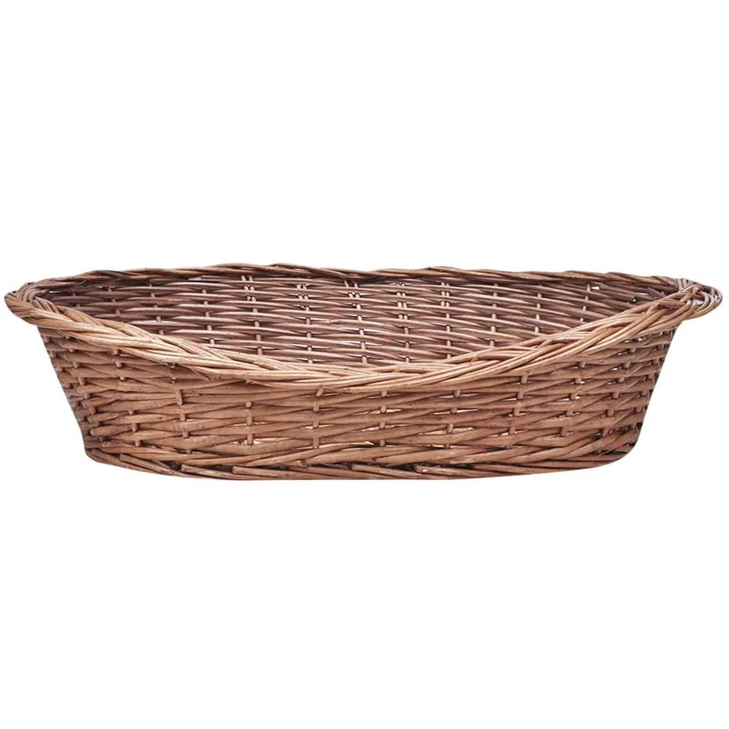 Panier en osier naturel pour chien, coussin inclus, 69 cm – Image 2