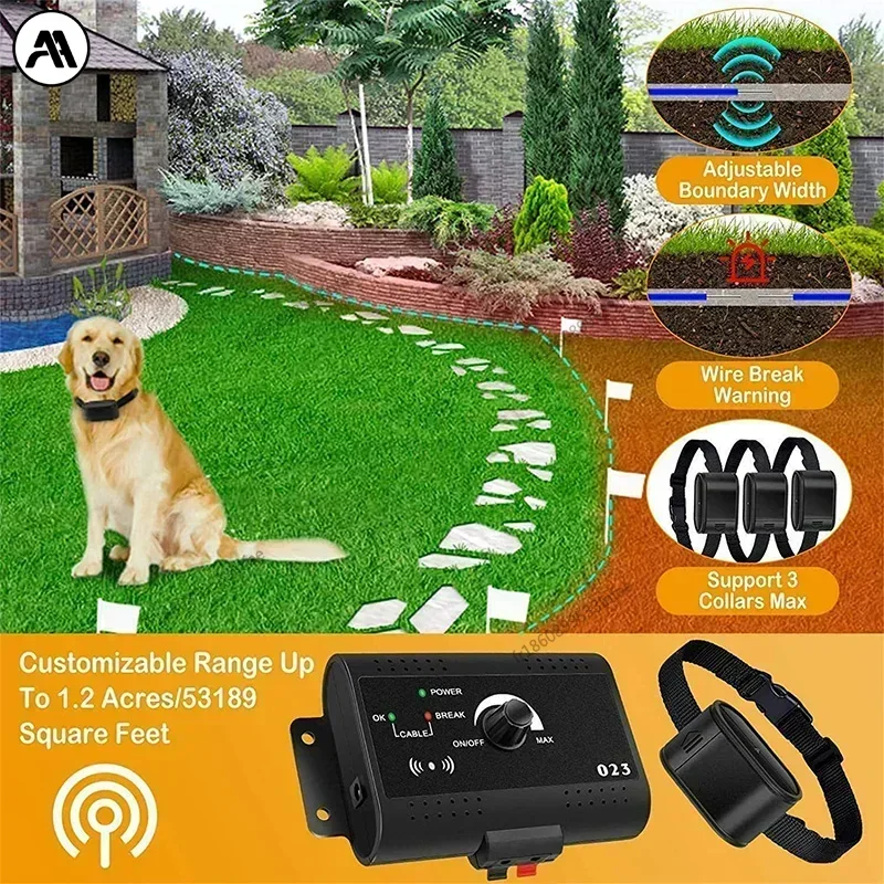 Clôture électrique sans fil pour chien avec télécommande et bip – Image 2