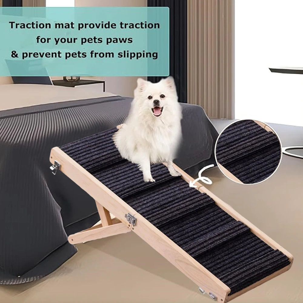 Rampe pliable antidérapante pour chien, réglable en hauteur, échelle d'escalade – Image 3