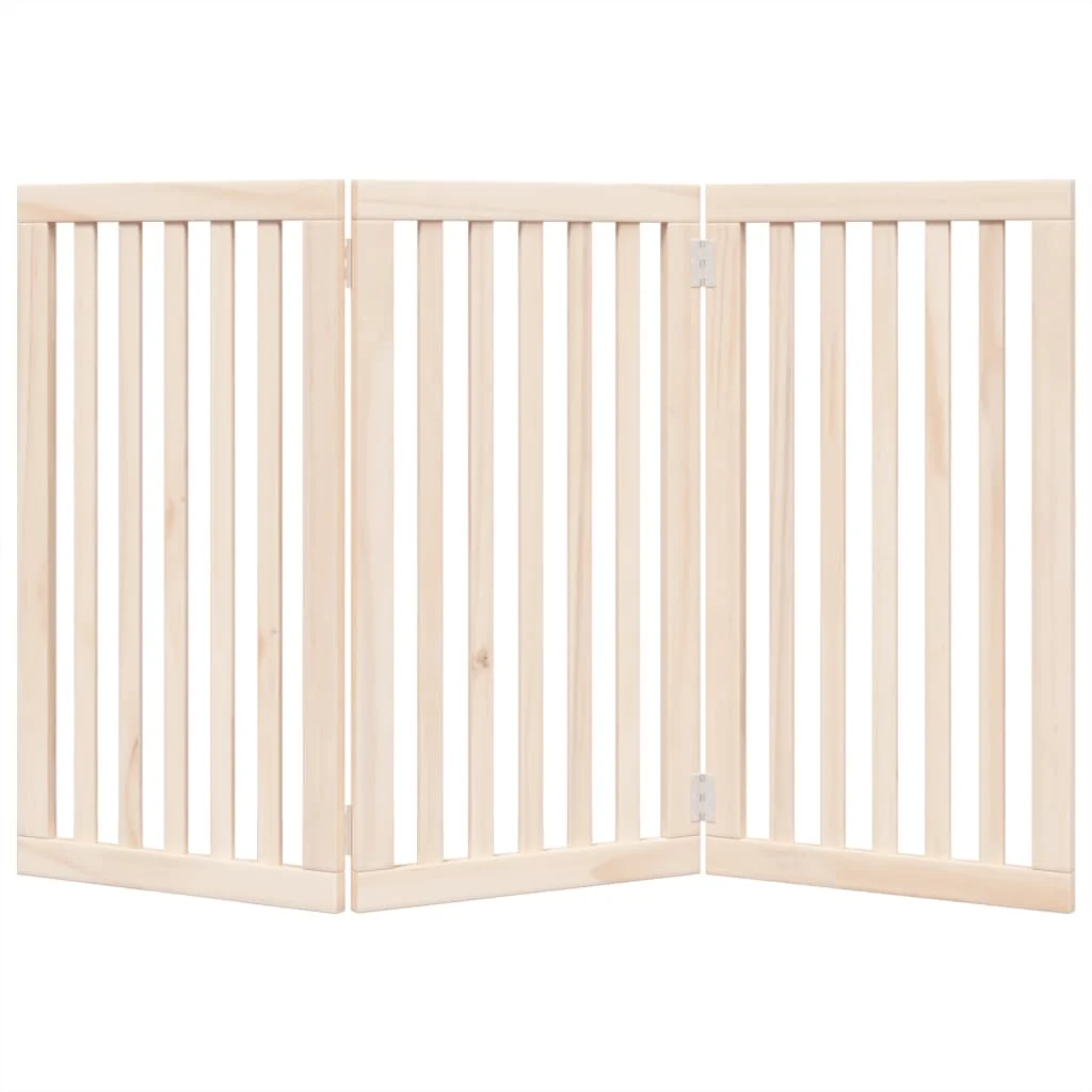 Parc de sécurité pliant en bois pour chien, 3 panneaux, 150 cm – Image 4