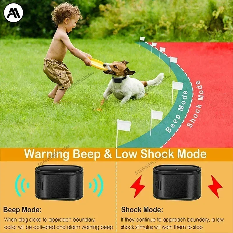 Clôture électrique sans fil pour chien avec télécommande et bip – Image 3