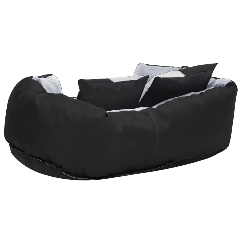 Coussin réversible gris et noir pour chien, 65x50x20 cm – Image 4