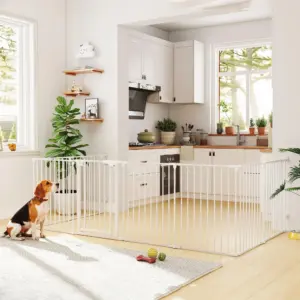 Parc pliable 8 panneaux pour petit et moyen chien avec porte