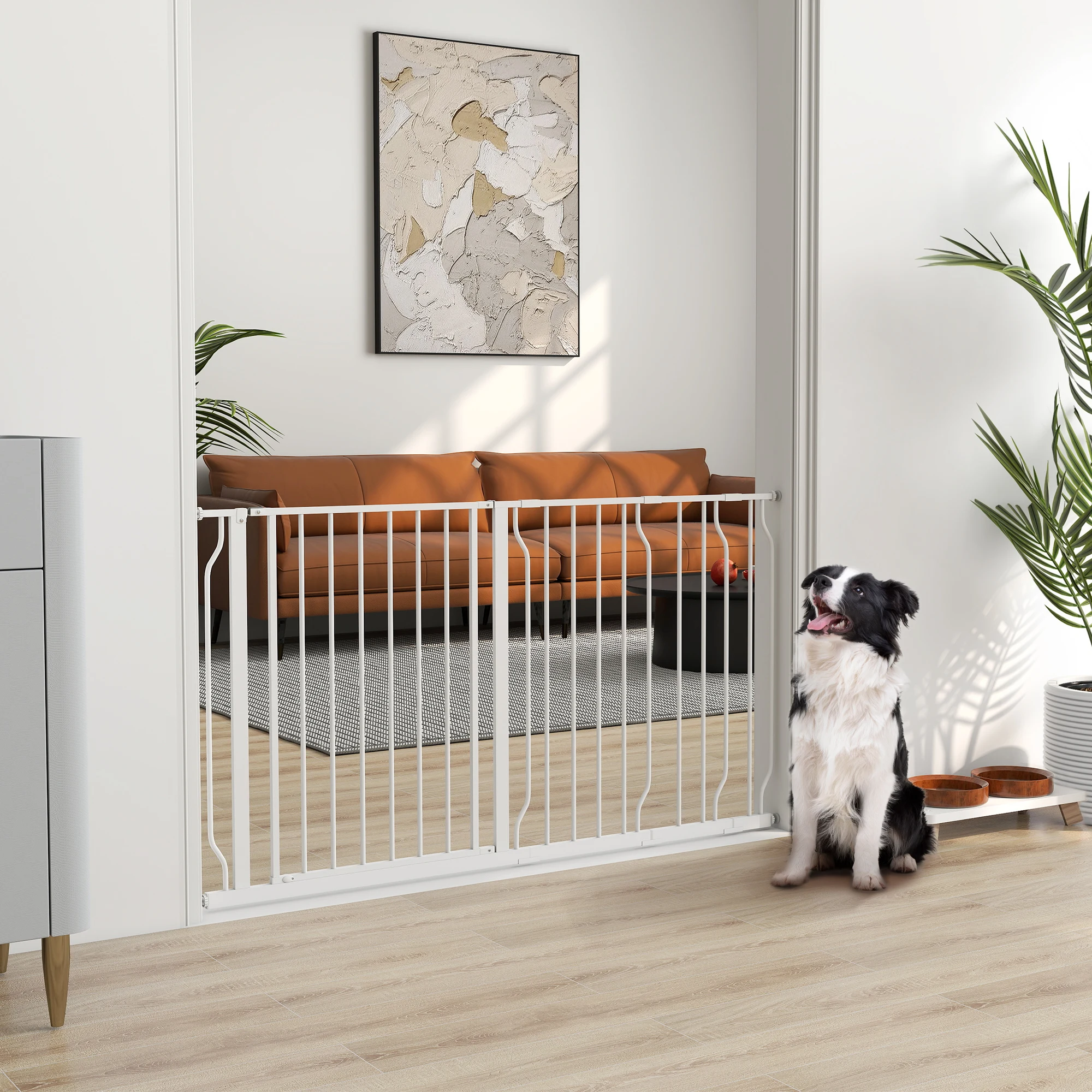 Barrière extensible 75-145 cm sans perçage pour chien – Image 2