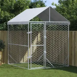 Enclos extérieur pour chien 2x2x2,5 m, clôture acier galvanisé