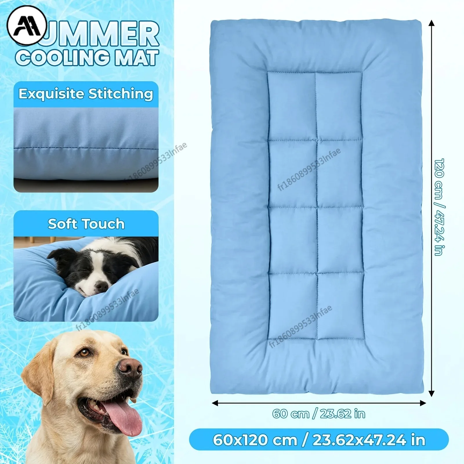 Lit rafraîchissant pour chien en peluche ultra douce lavable – Image 4