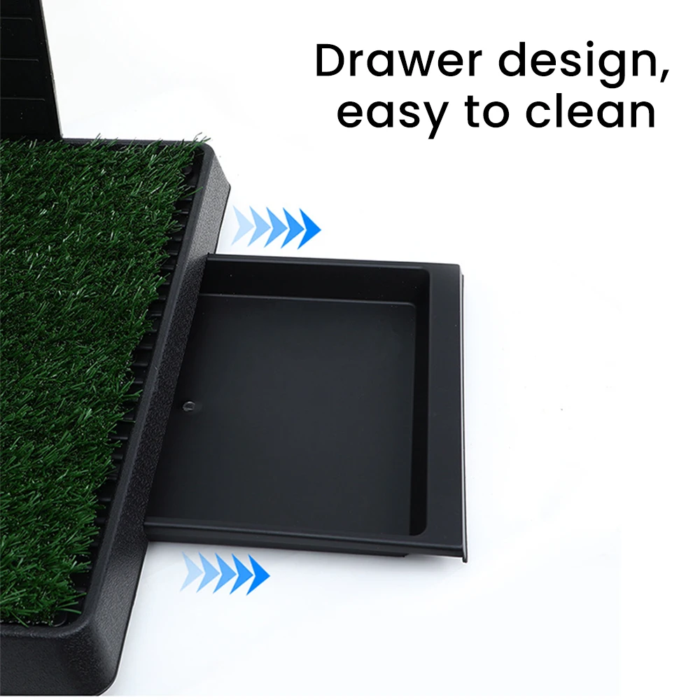 Tapis de propreté gazon artificiel avec plateau de drainage pour chien – Image 2