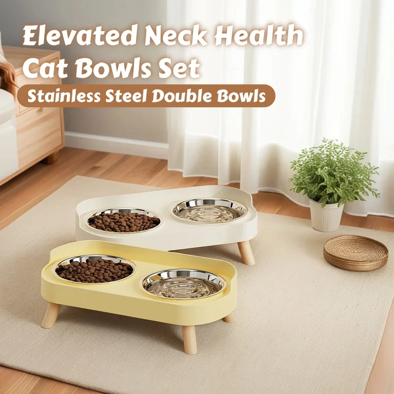 Support surélevé et double gamelle inox pour chien, design coloré – Image 3