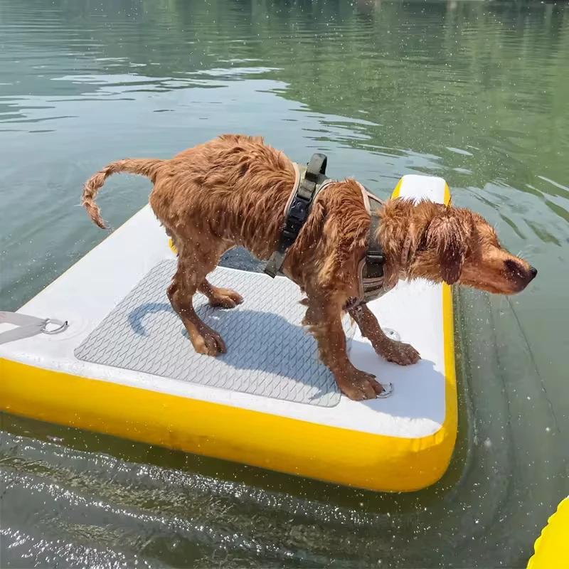 Rampe gonflable pour chien 120 cm, plateforme flottante antidérapante – Image 2