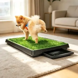 Tapis de toilette gazon artificiel chiot anti-éclaboussures lavable