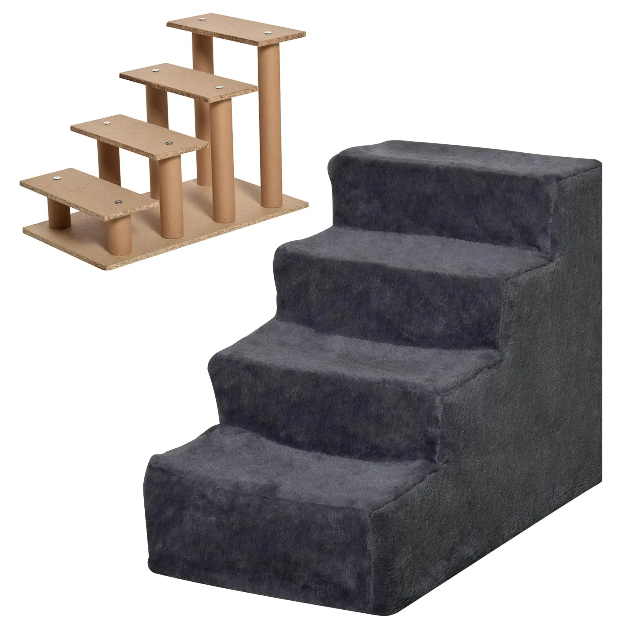 Escalier 4 marches housse peluche lavable pour chien – Image 4