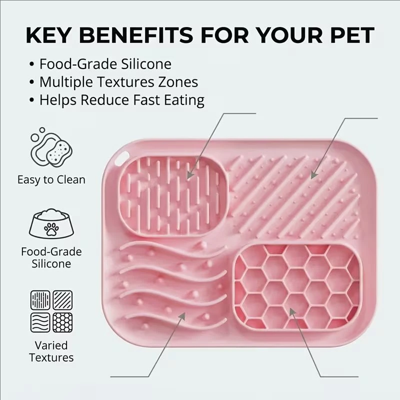 Tapis de gamelle en silicone anti-glouton pour chien – Image 3