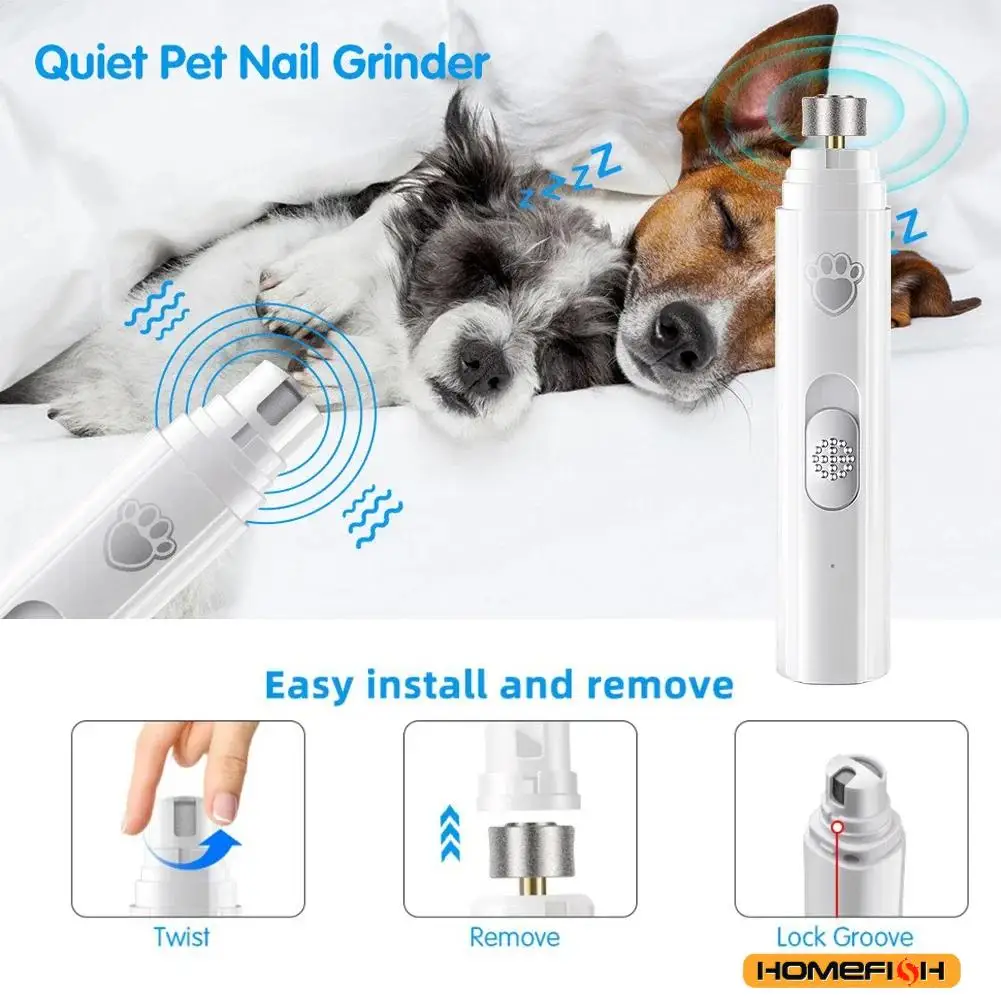 Lime à ongles électrique USB pour chien, coupe indolore et silencieuse – Image 4
