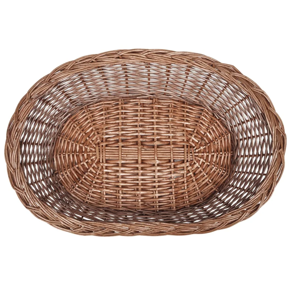 Panier en osier naturel pour chien, coussin inclus, 69 cm – Image 4